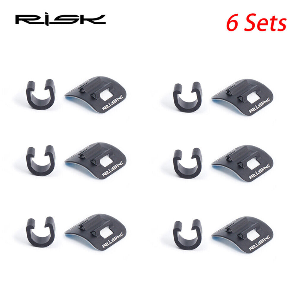6pcs RISK Bicycle Cable Housing Fixed C Clip Brake Shift Cable Frame Holder
