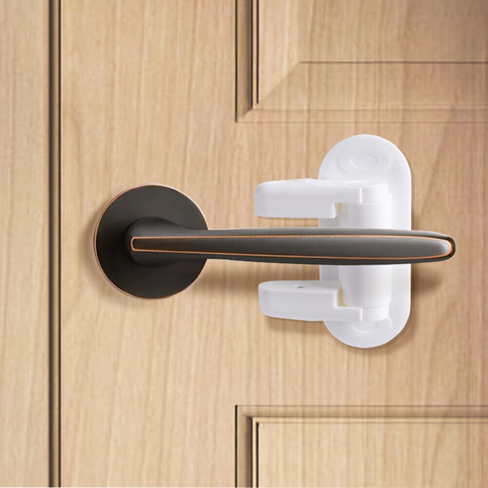 Door Lever Lock Baby Proofing Security Self-Adhesive -Door Knob Handle Lock
