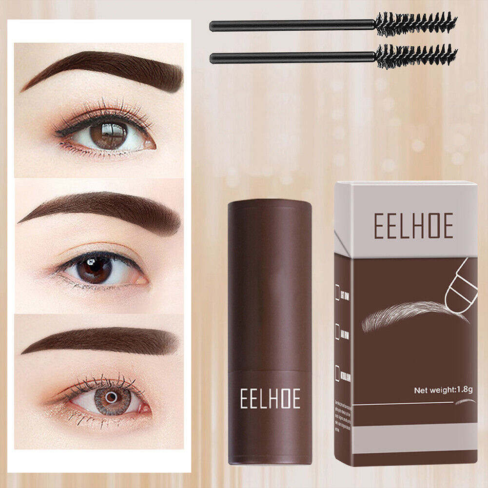 Waterproof EyeBrow Powder Stencil Lasting Natural Shaping Kit (Brown)