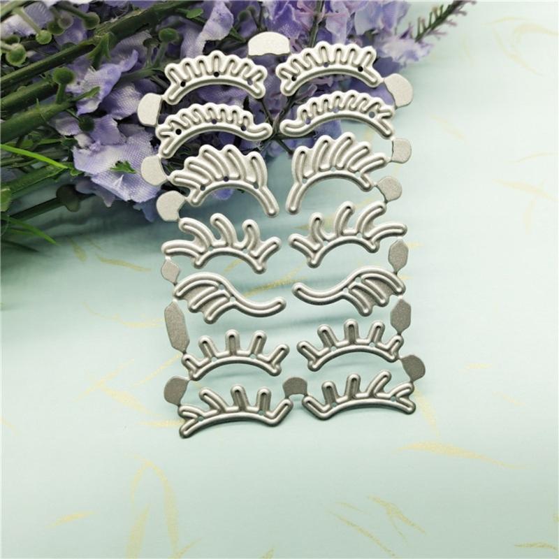 Mini Eyelash Embossing Metal Cutting Dies Stencil Cartoon DIY Scrapbook Template