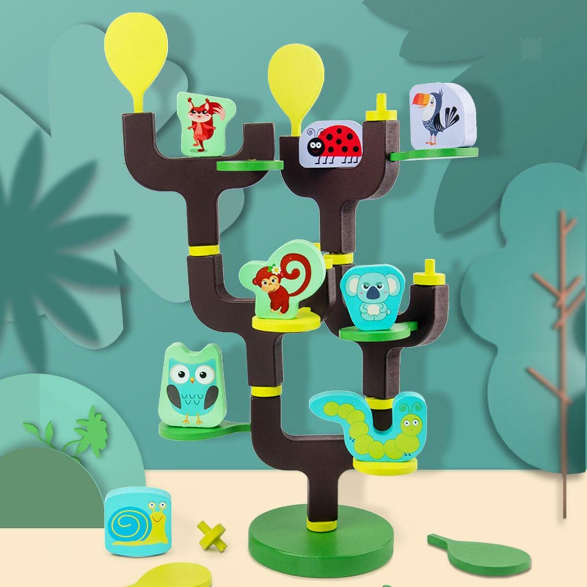 Wooden  Stacking Blocks for Cultivates Spatial Creativity Preschool