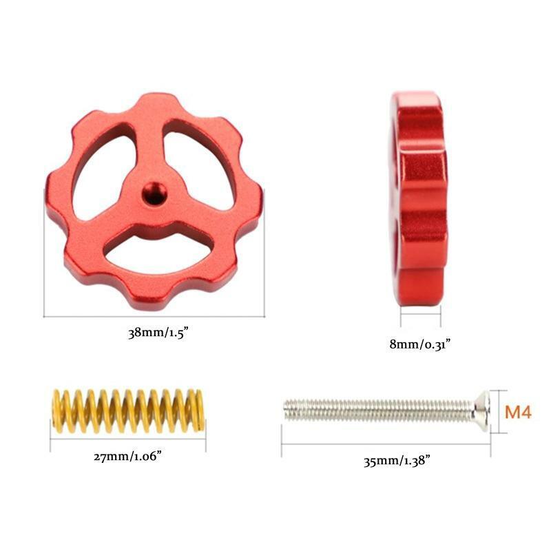 4pcs Upgraded Hand Twist Auto Leveling Nuts Springs Screws Kit for CR10 Ender3