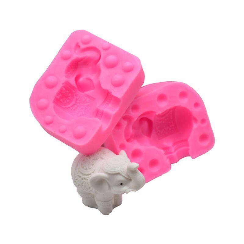 Cute Elephant Baby Animal Silicone Mold DIY Chocolate Cake Topper Decoration
