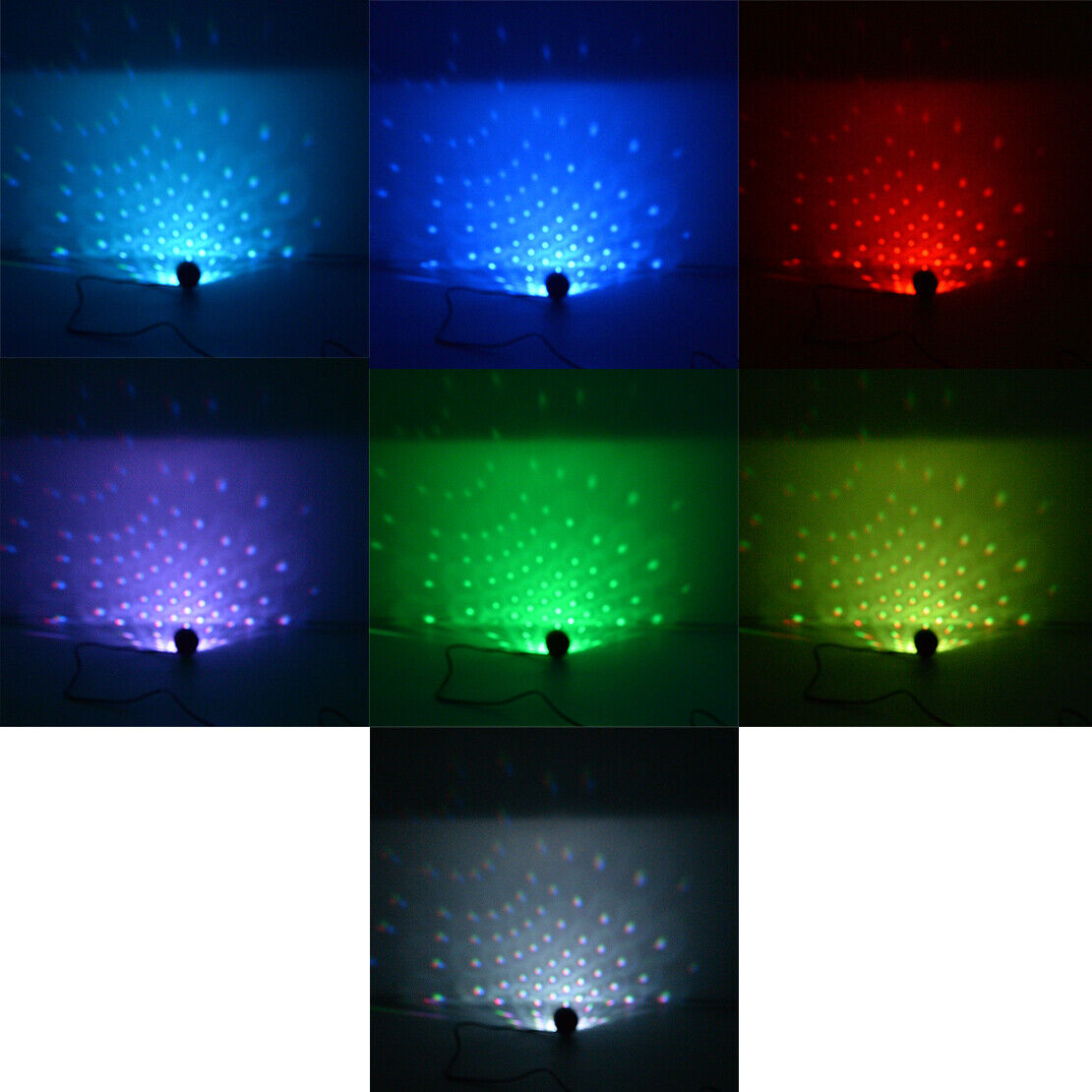 USB LED Car Interior Atmosphere Star Floor Light Decoration Sound Control