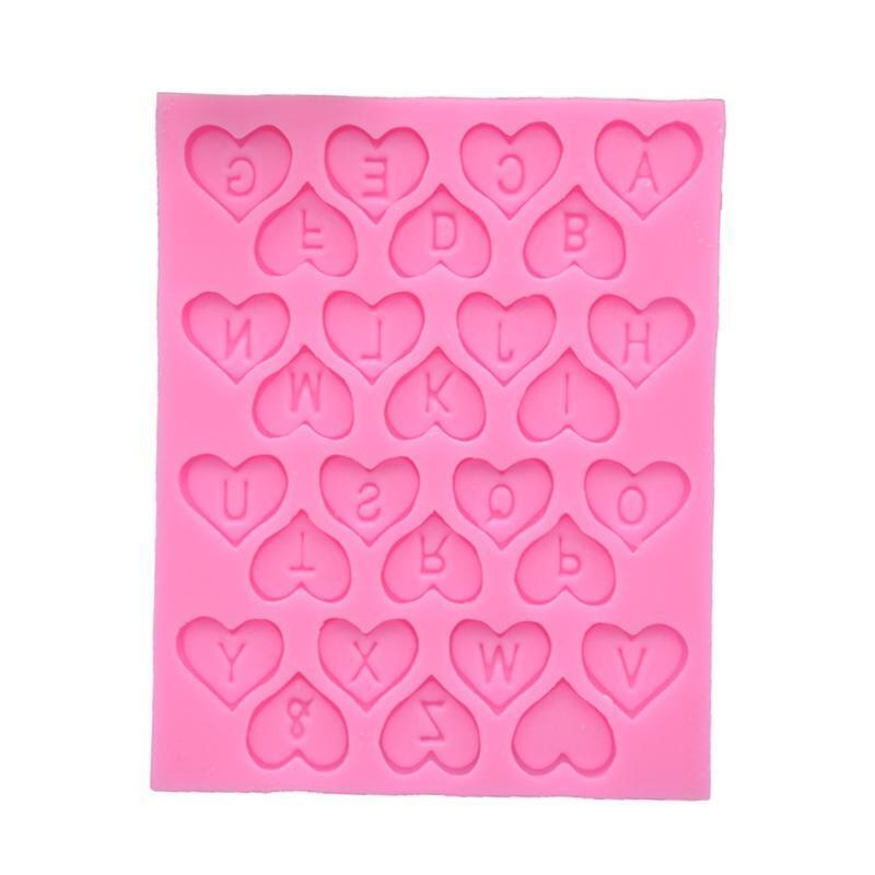 Silicone Chocolate Moulds Heart Letters Shaped Baking Accessories Fondant Moulds