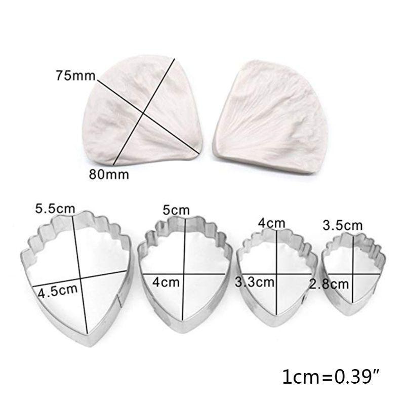 Peony Cutter & Veiner Cake Decorating Supplies Stainless Steel Cookie Cutter