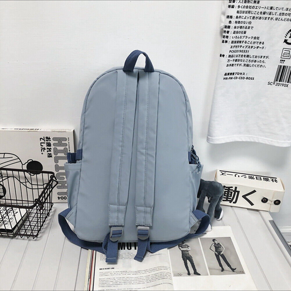 Fashion Backpack Waterproof Schoolbag Travel Laptop Book Mochila (Blue)