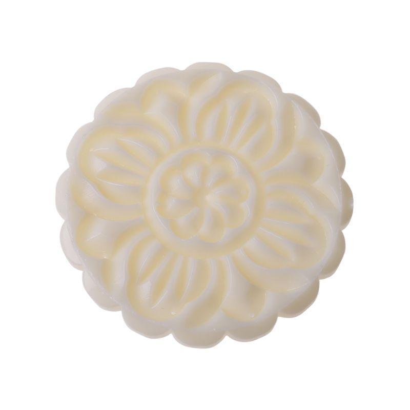 100g Mooncake Mold 4 Flowers Stamps Round Barrel Hand Press Moon Cake Pastry DIY