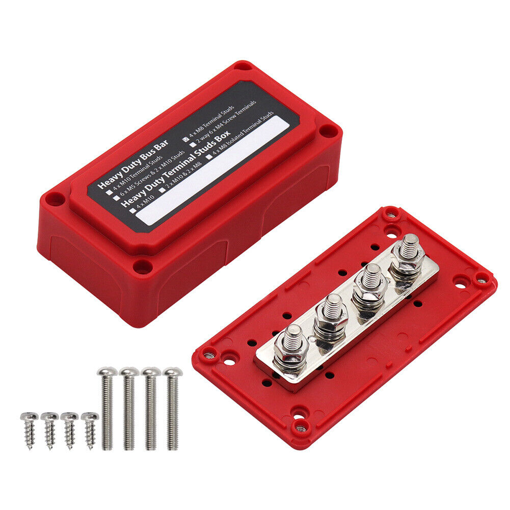 D4 Terminal Studs Bus-Bar Box C 48V 300A Car Ship Power Distribution Block