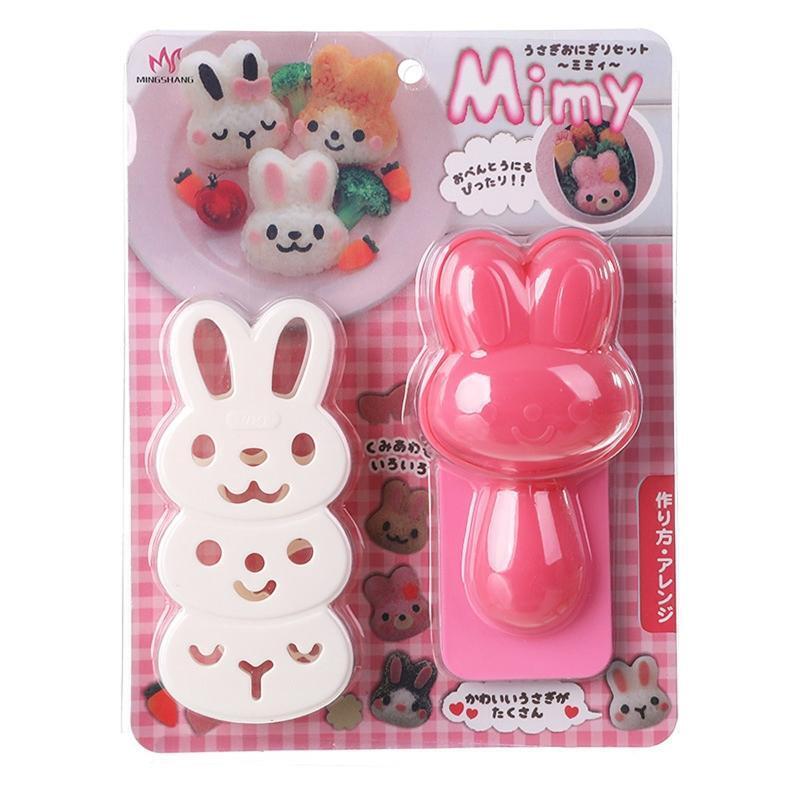 Animal Bunny Shape Sushi Mold Press Rice Ball Making Reusable Easy to Operation