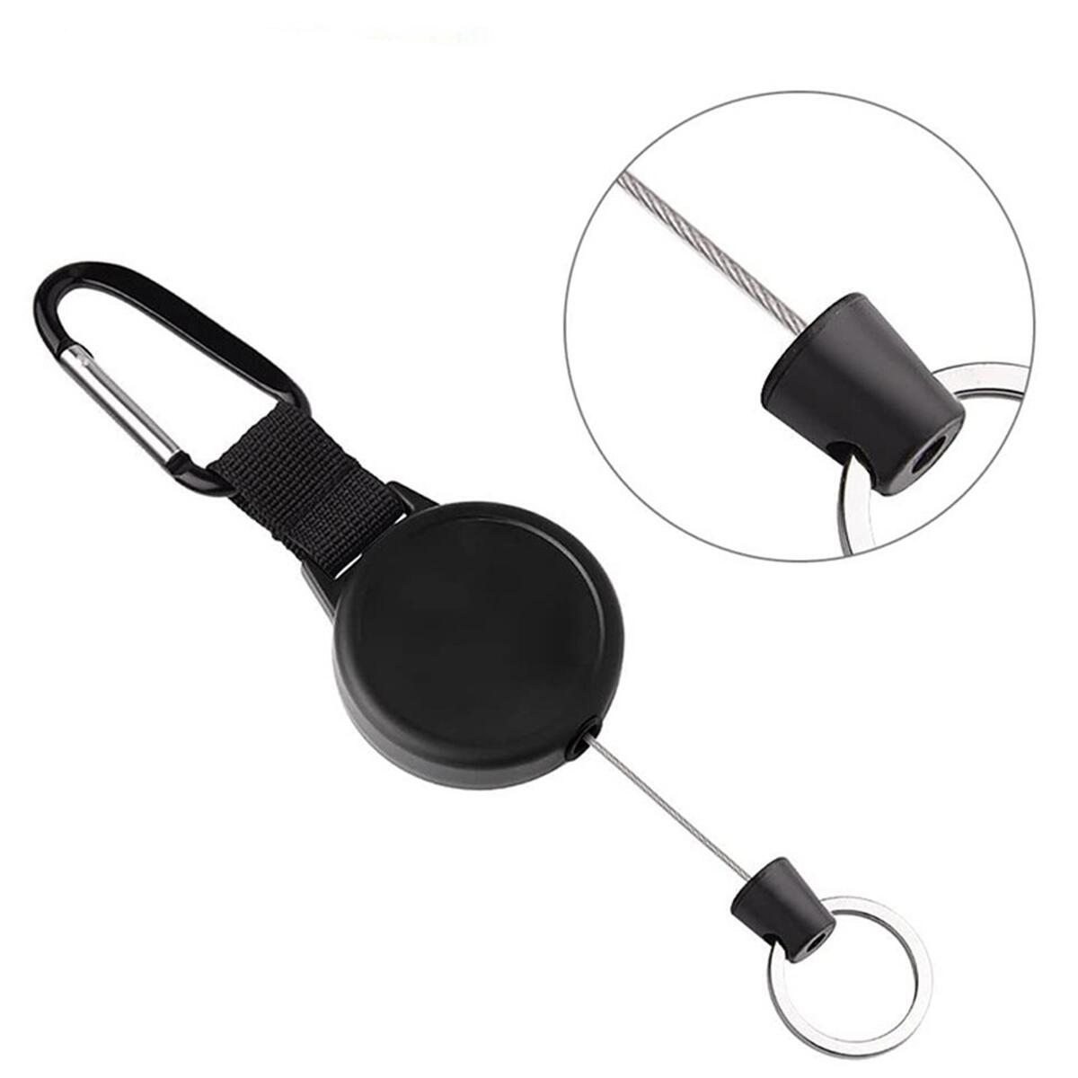 Retractable Badge Holder ID Card Holders Carabiner Key   Outdoor