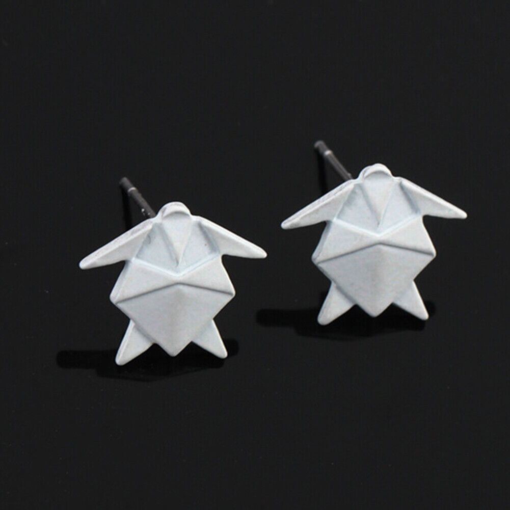 Fashion Women Geometric Folden Ear Stud Creative Earrings Casual Jewelry