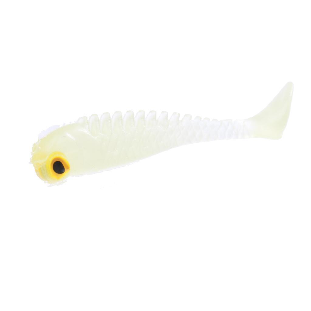Pack of 3 Soft Crankbait Minnow Poper Bass Baits Luminous Fishing Lure
