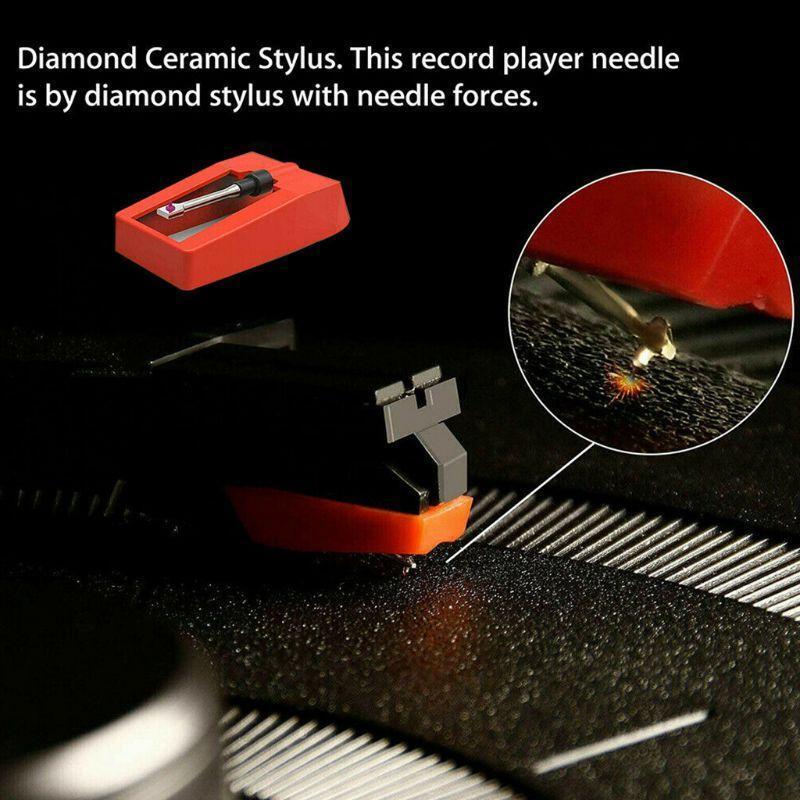 5PCS Replaced Aluminum Record Player Needle Stylus for Turntable Repair Parts