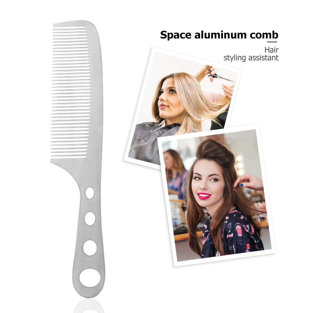 Space Aluminum Anti-static Comb Barber Hairdressing Styling Hair Brush (S)