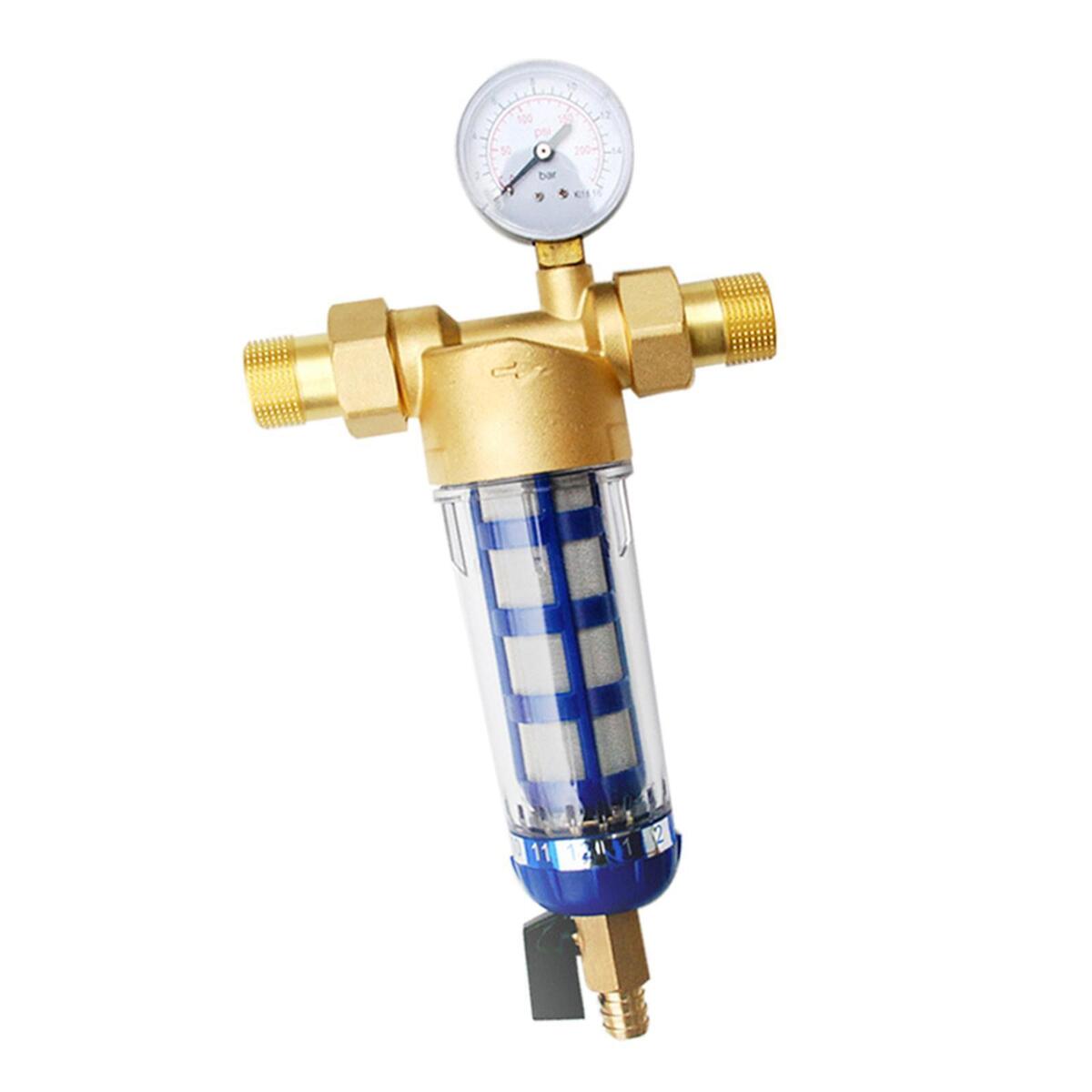40 Micron Water Pre Filter System Spin Down Sediment for Well Water Bathroom