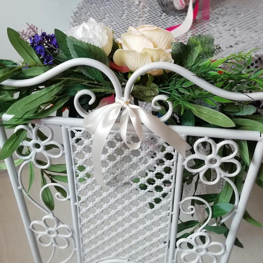 Romantic Simulation Leaves Silk Flower Wall Door Chair Back Hanging Decor