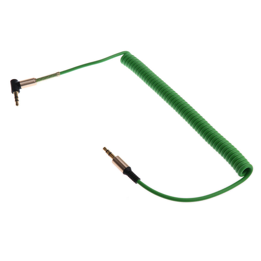 Spiral 3.5mm   To    Headphone Aux  Auxiliary Cable