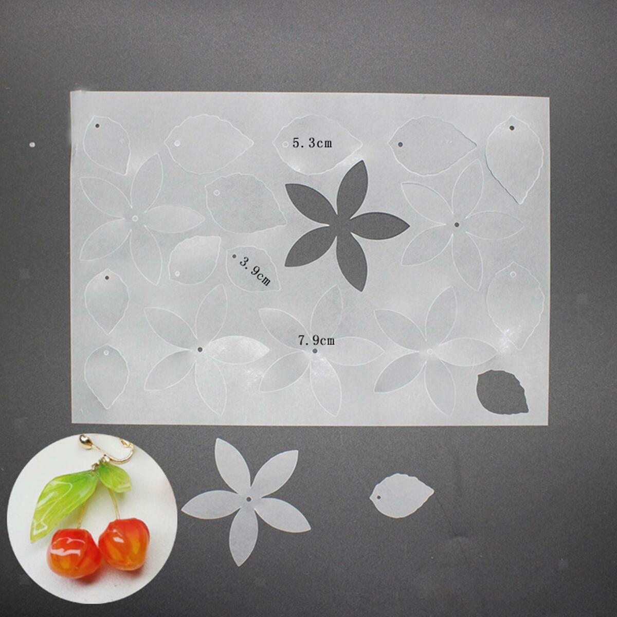 5x Heat Shrink Plastic Pre-cut Flower Shaped Transparent Shrink Film for DIY