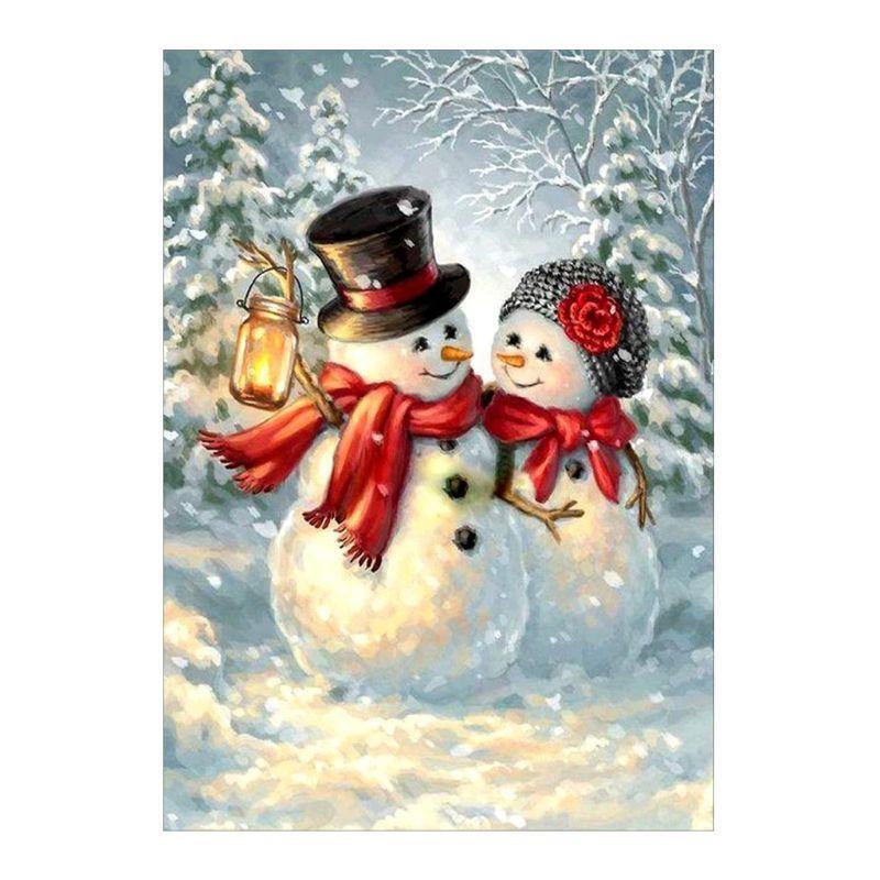 Snowman DIY 5D Full Drill Diamond Painting Embroidery Cross Stitch Kit Crystal