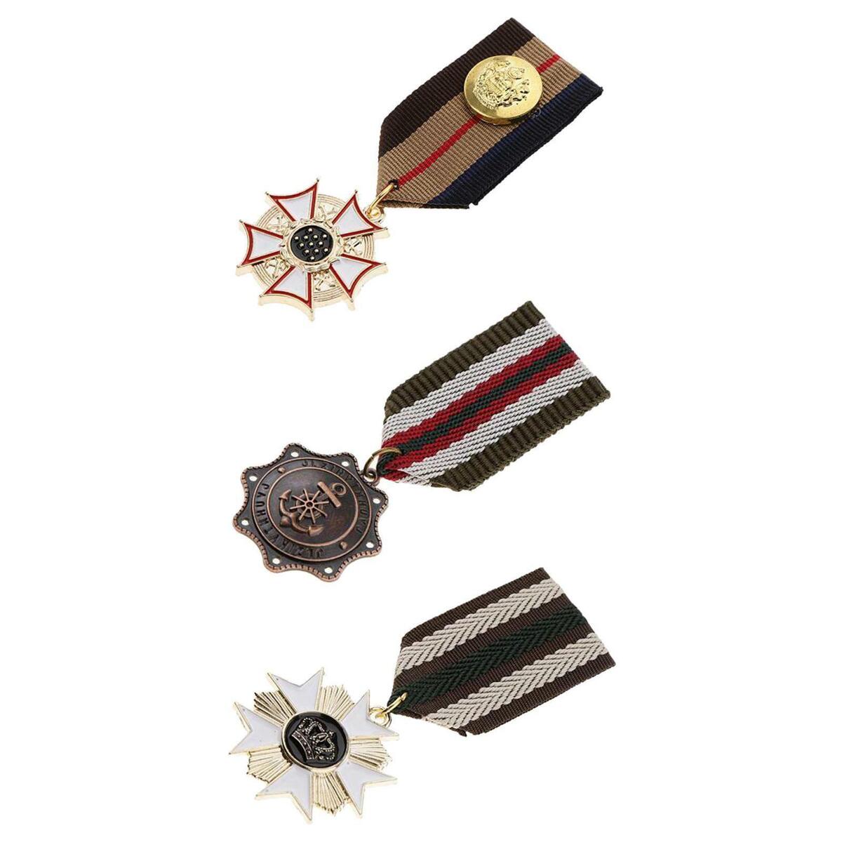 12Pieces Fabric Geometric  Badge Brooch Costume Uniform Corsage