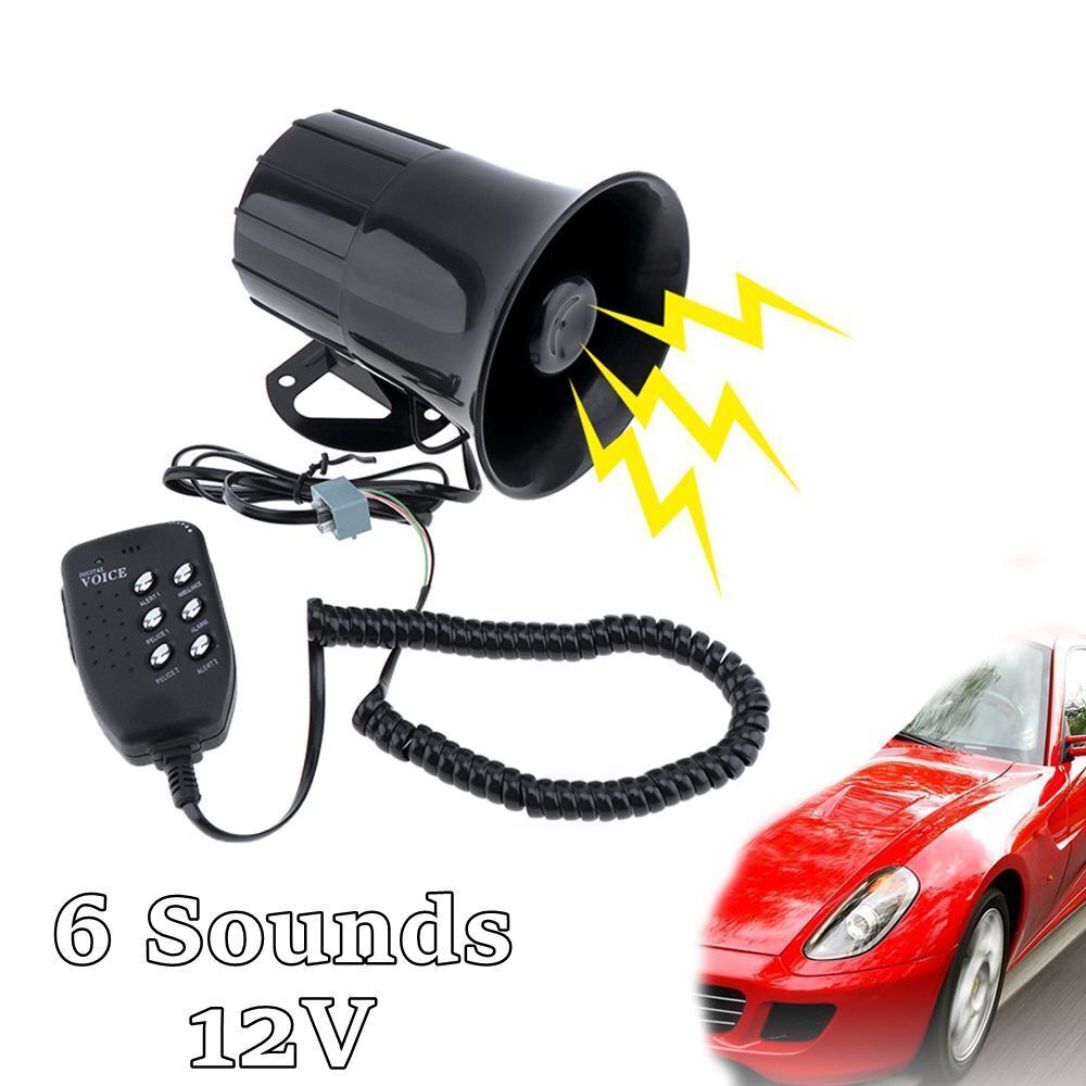 12V 100W 6 Sounds Speaker Emergency Sound Amplifier for Car Boat Van Truck