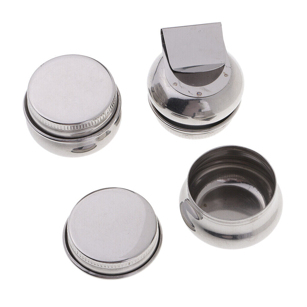 3  Stainless Steel Single Dipper  Cup Clip With Lid Oil Painting