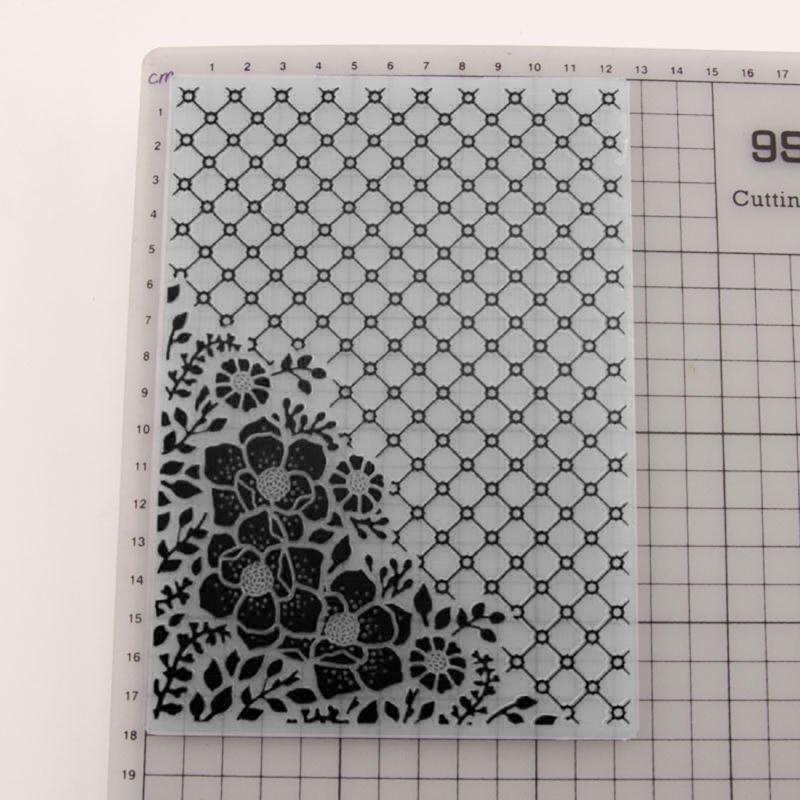 Flower Embossing Folders 5 x 7 Inch Plastic Template Craft Card for Making Cards