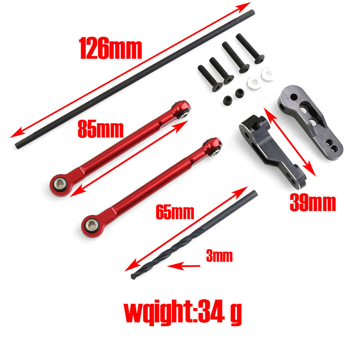 CNC Alloy Front Sway Bar Anti-roll Bar Link Rod for Traxxas UDR Truck RC Car A2U