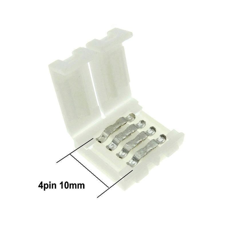 30 Pieces 4-Pin T/L Shape RGB LED Light Strip Connector Solderless Adapter