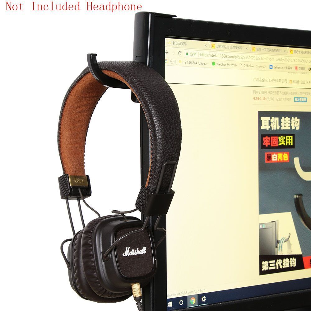 Household Plastic Stand Headphone Hook Monitor Holder Earphone Accessories