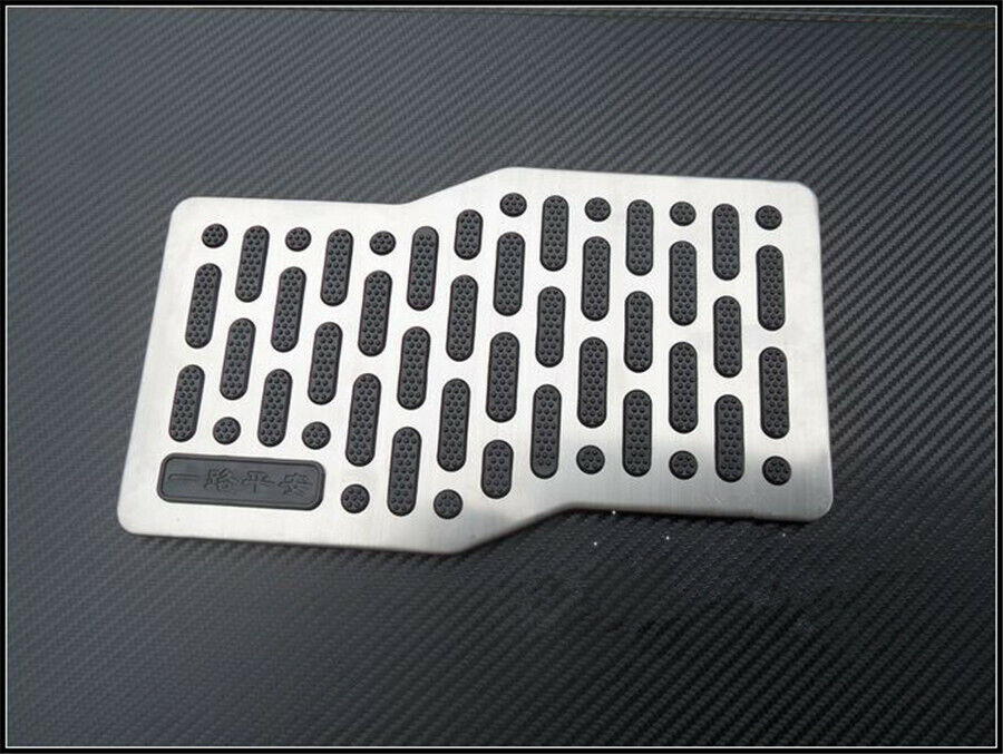 Car Floor Carpet Mat Plate Pedal Foot Rest Pad Stainless Steel Crop-DIY