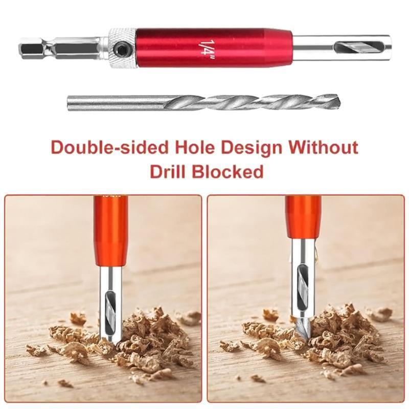 Durable 17x/Set Woodworking Tool Self Centering Hinge Drill Bit for Wooden Doors