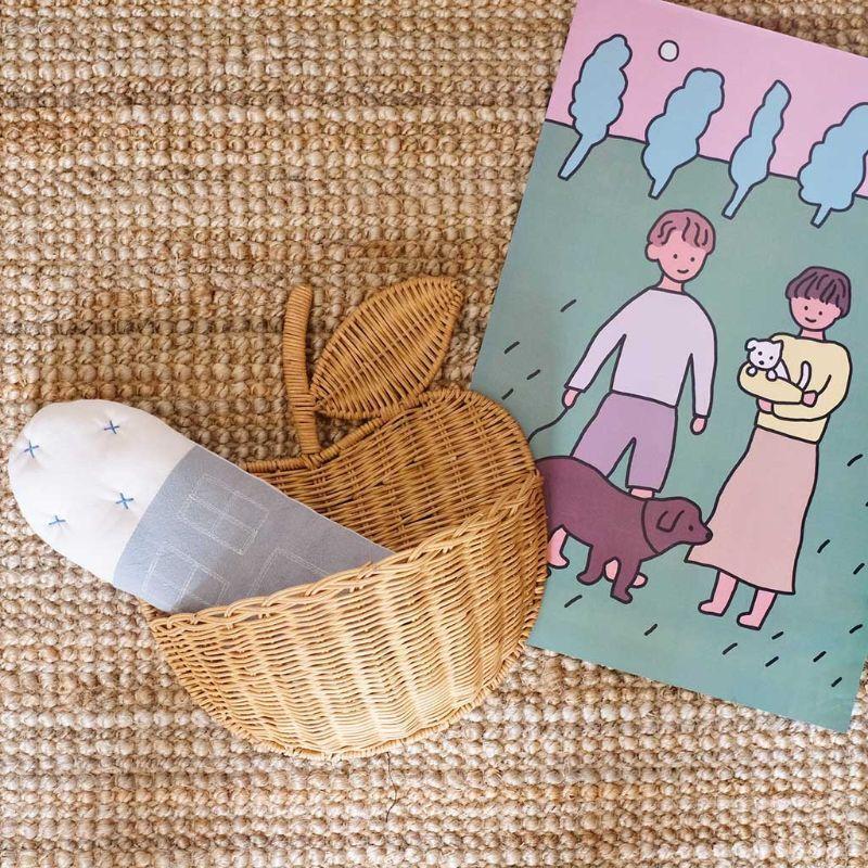 Hanging Clothing Home Decor Cute Hand Woven Fruit Shape Rattan Basket Organizer