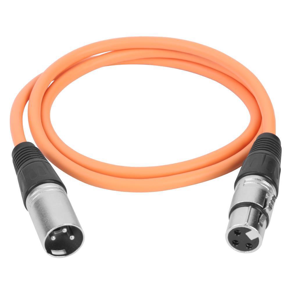 1m XLR 3Pin Cable Male to Female Shielded Microphone Wire Cord (Orange)