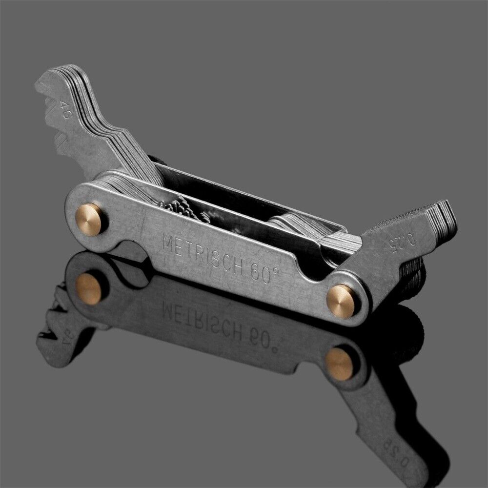 HOT 52 Blades Screw Pitch Gauge Metric 60° & Imperial 55° Thread Measuring Gage