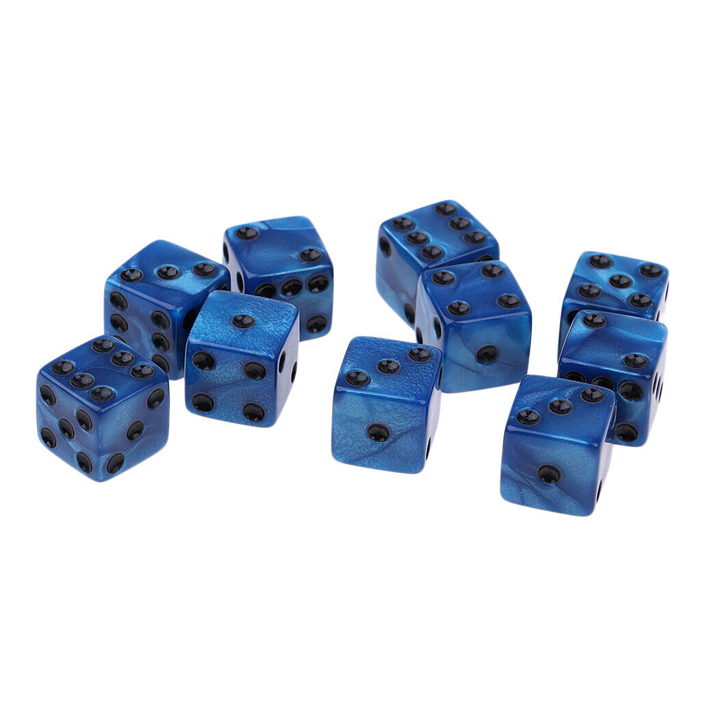 10pcs Six Sided Square Opaque D6 Dotted Square 16''    Pip