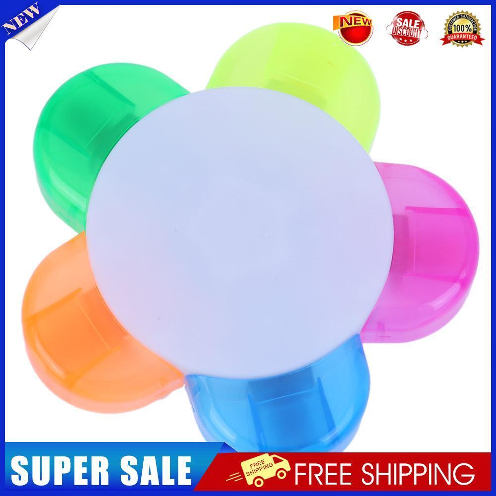 5 Colors Multi-Color Cute Sunflower Highlighter Pen Writing Painting Tools