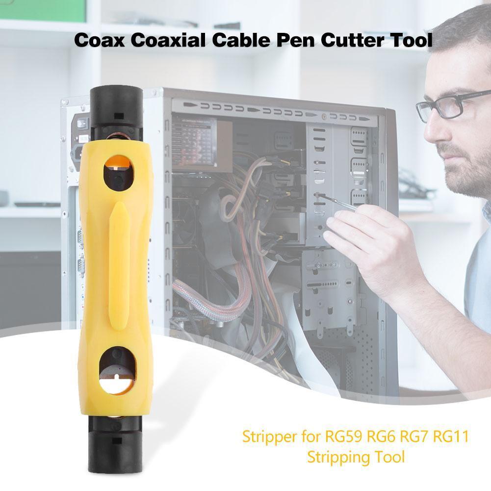 Coax Coaxial Cable Pen Cutter Stripper for RG59 RG6 RG7 RG11 Stripping Tool