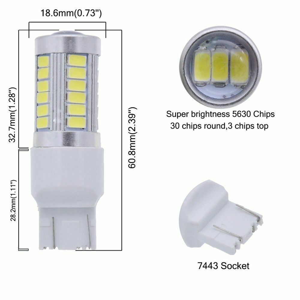 Turn Signal Fog Lamps  Car Backup Reverse Light LED Bulbs T20 W21/5W 7443 33SMD