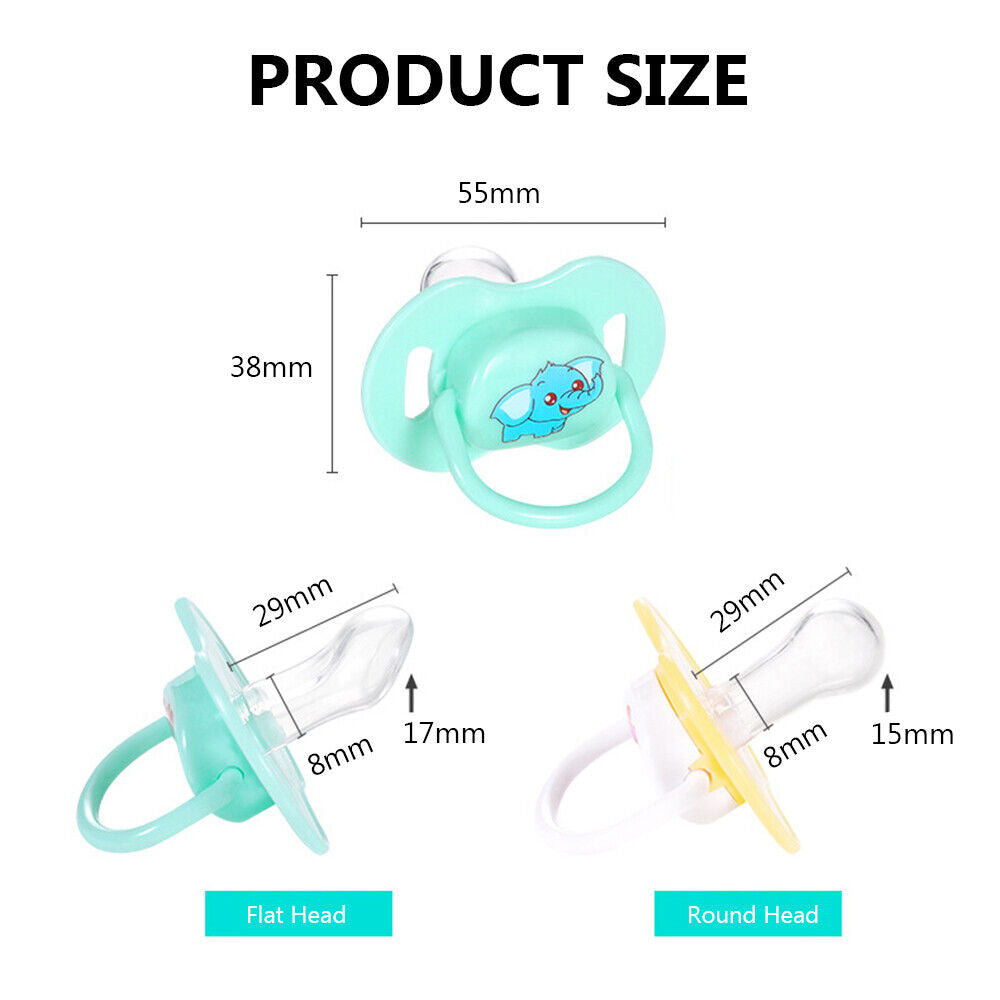 Dustproof Lid Infant Silicone Nipple Baby Pacifier Soother Infant Teether