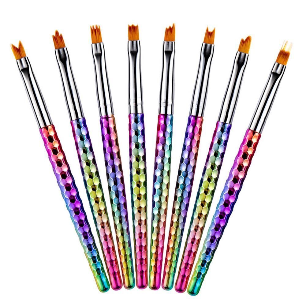 Flower Drawing Pen Acrylic Nail Art Brush UV Gel Nail Painting Brush Set