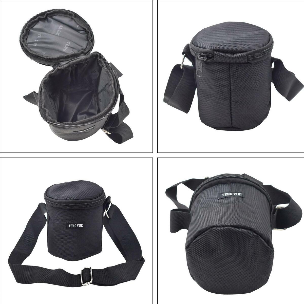 1680D Oxford Fabric Dumbbell Plates Bag Heavy Duty Adjustable Strap Black