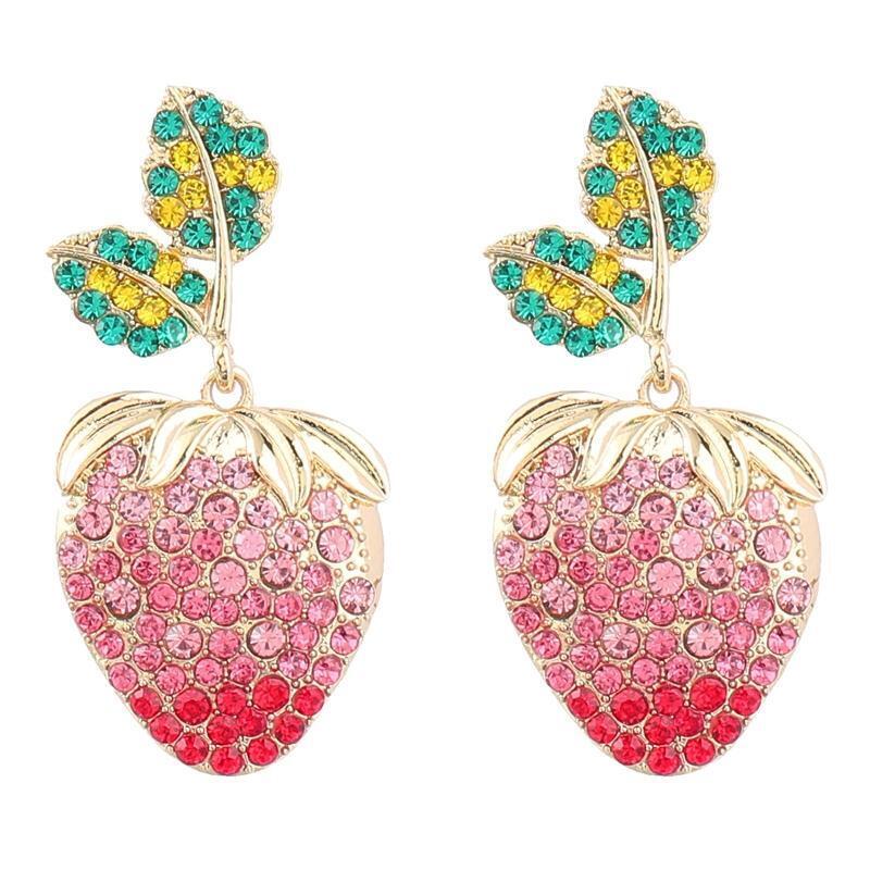 Dangle Earring Strawberry Shaped Earrings Female Lovely Girl for Women Jewelry
