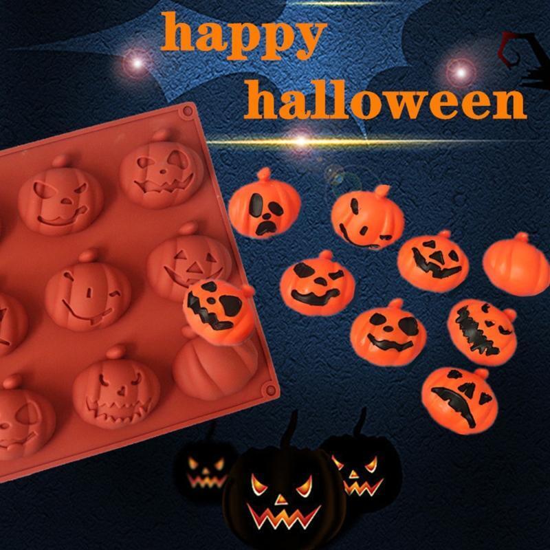9 Cavities Pumpkin Shape Muffin Pan Quick Release Cupcake Tray Cookie Maker Pan