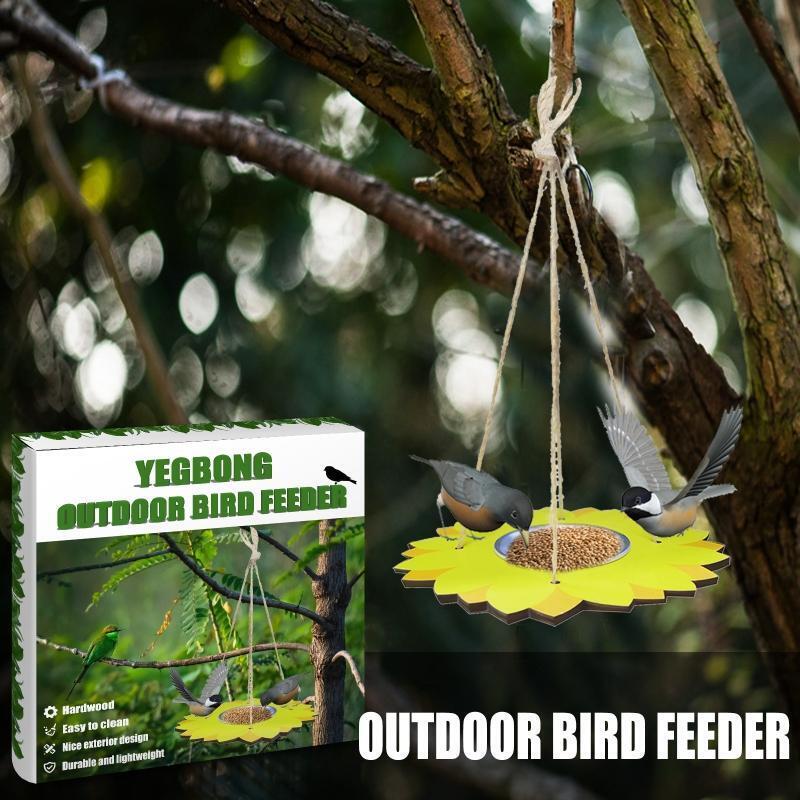 Hanging Bird Feeder Bird Bath for Garden Yard Outside Waterer Metal Food Bowl