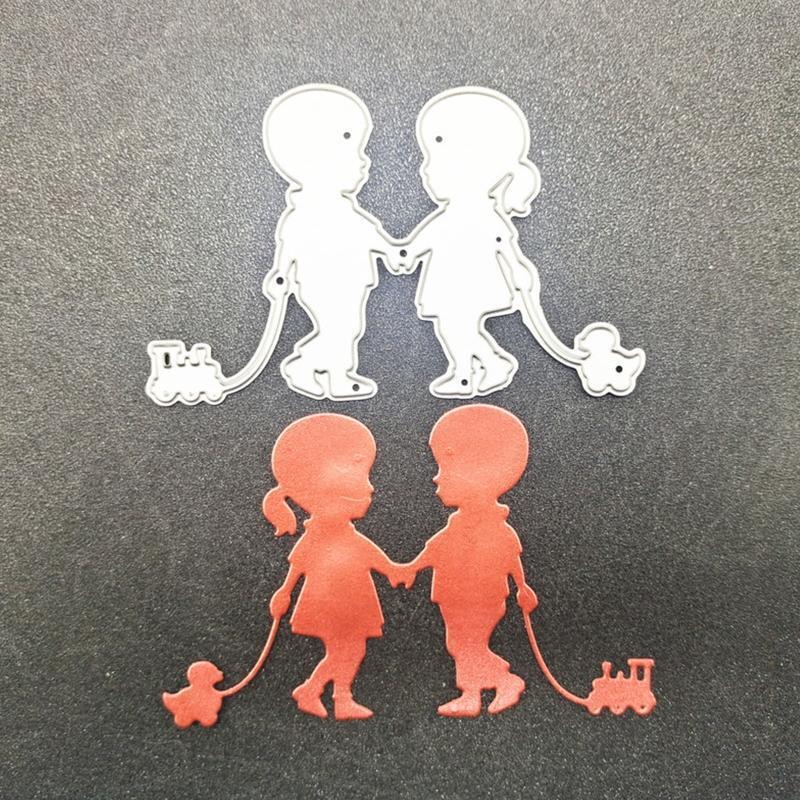 Metal Cutting Dies Kids Carbon Steel Stencil for Gift Cards Crafts Scrapbooking