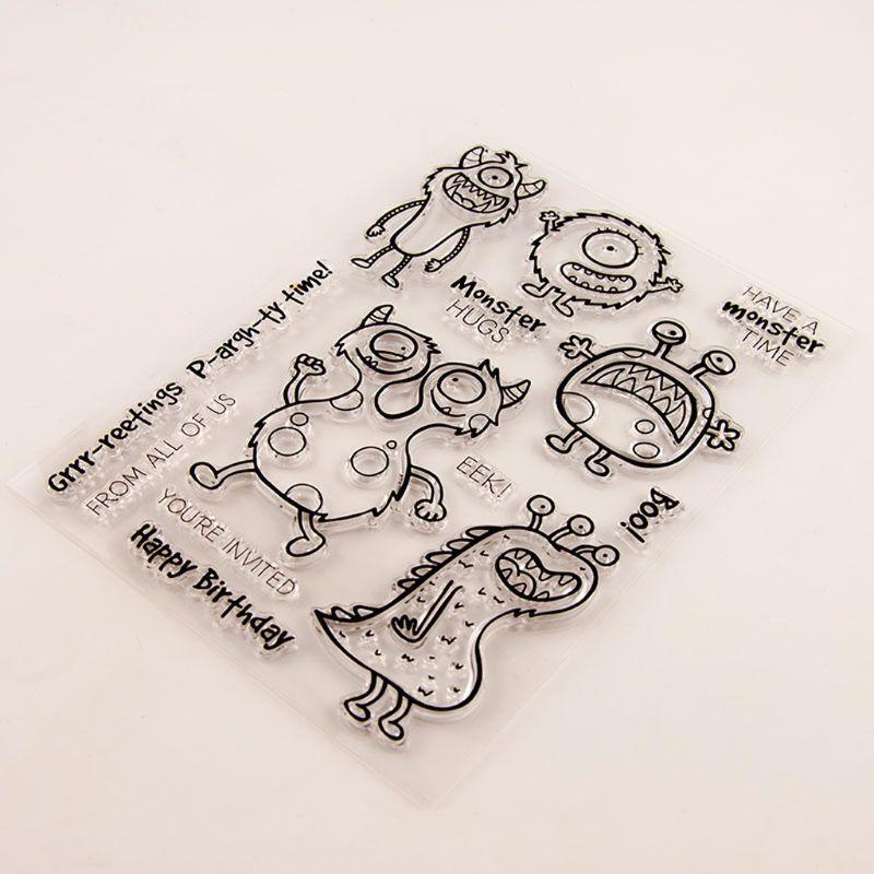 Monster Silicone Clear Seal Stamp DIY Scrapbooking Embossing Photo Album Paper