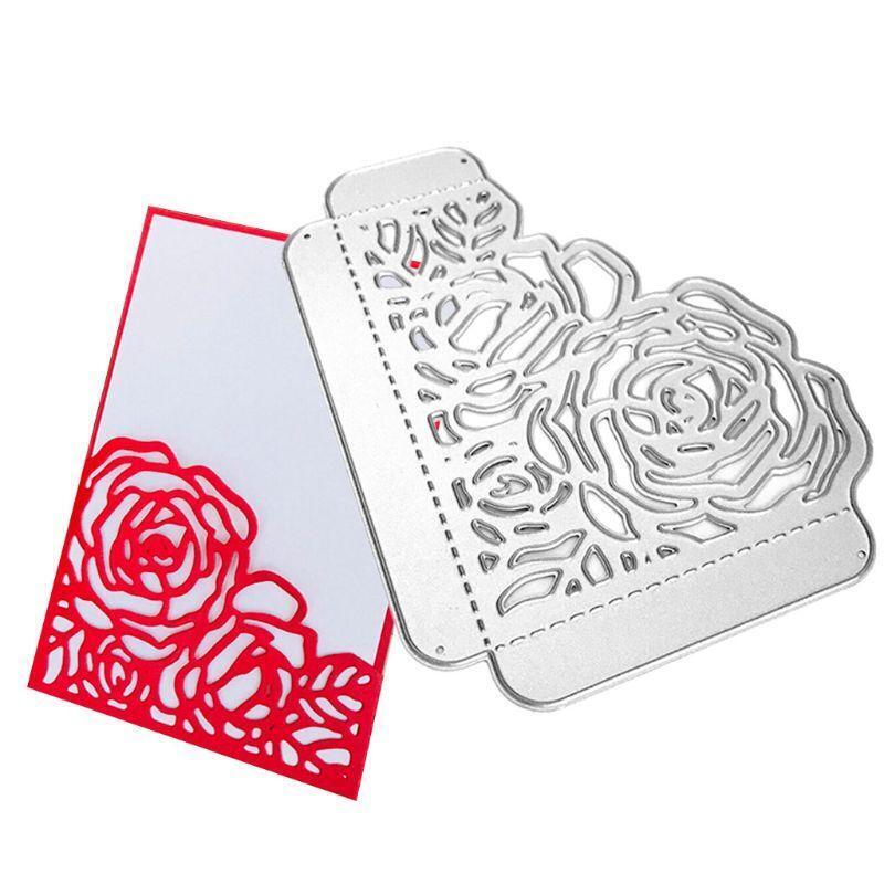 Pretty Rose Flower Metal Cutting Dies Stencil DIY Scrapbooking Album Stamp Paper