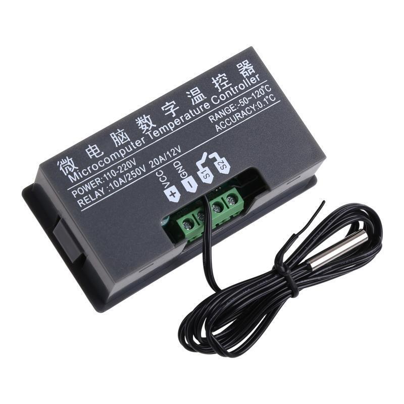 Temperature Controller Relay Dual Digital LED Display Heating/Cooling Regulator